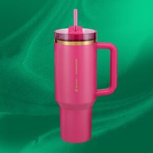 Stanley x starbucks exclusive flowatate quencher 40oz tumbler